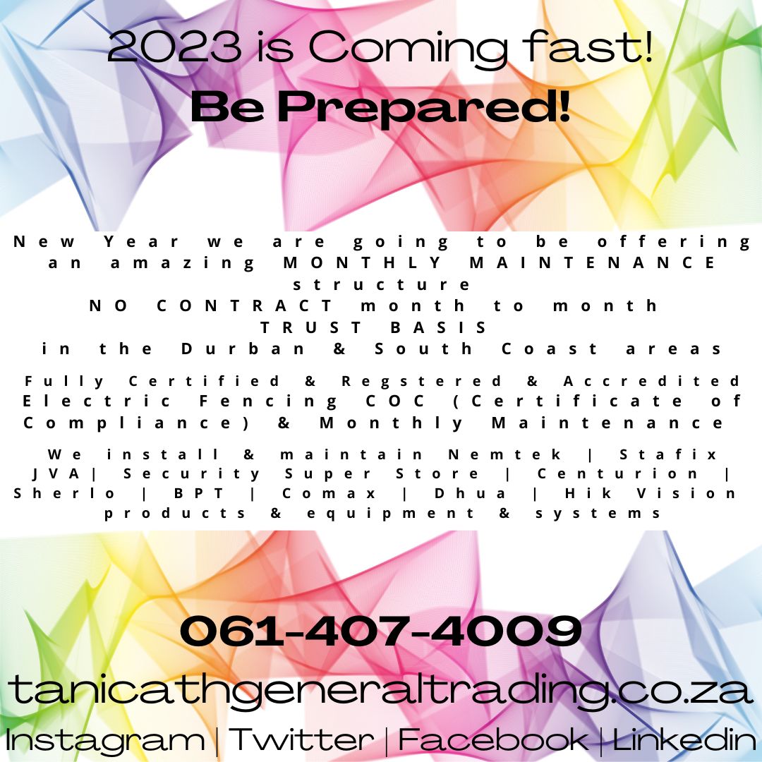2023 Coming fast BE PREPARED